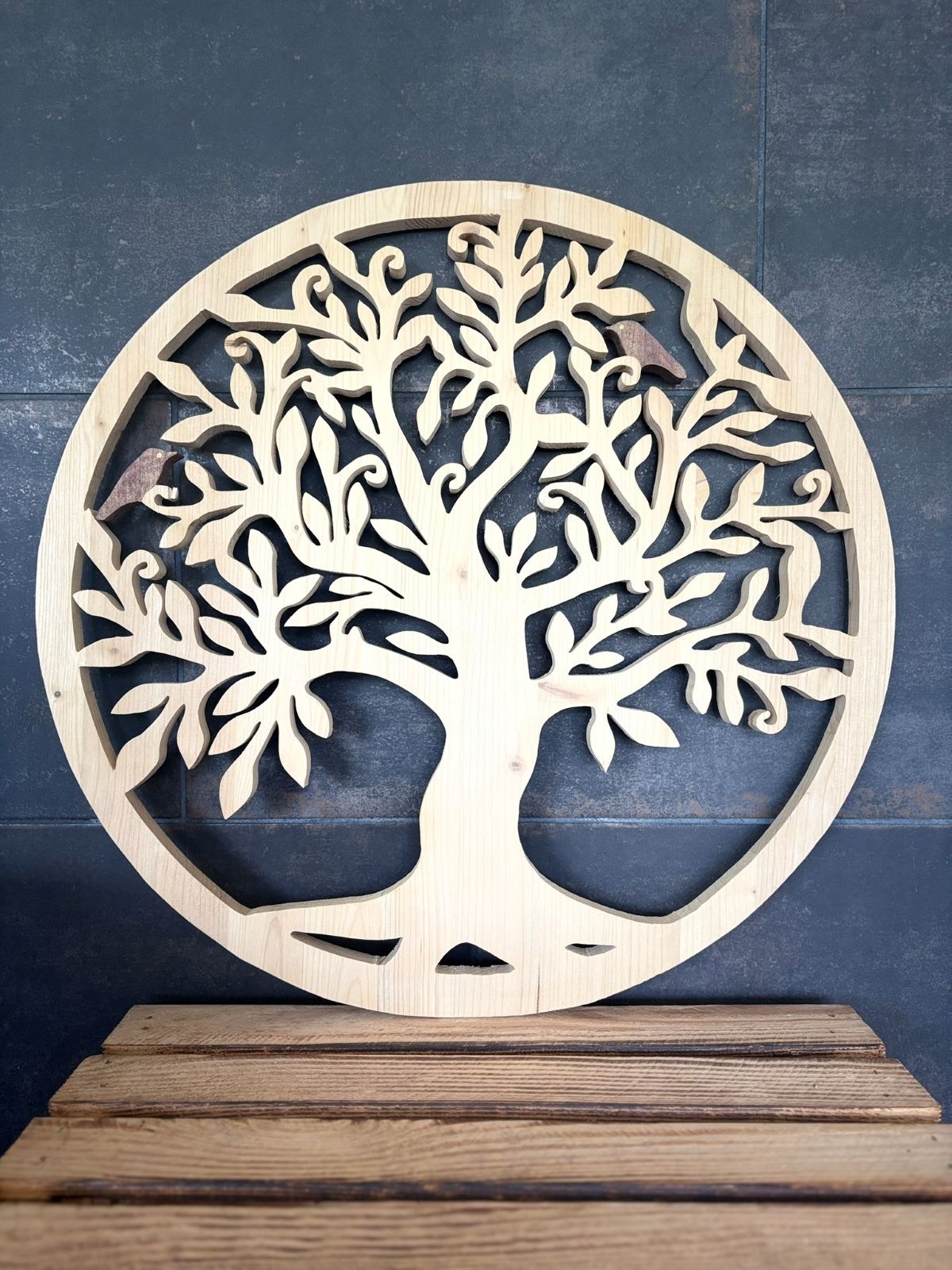 Arbre de vie en bois avec contour – Image 2