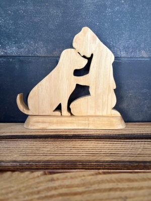 Silhouette femme chien