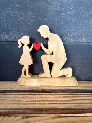 Silhouette papa fille